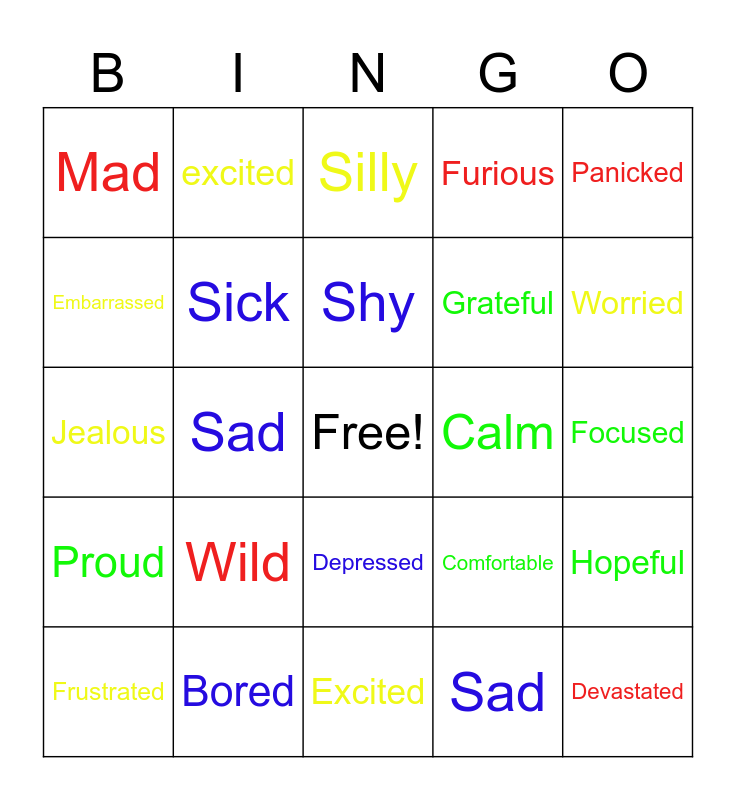 Zones Bingo Card