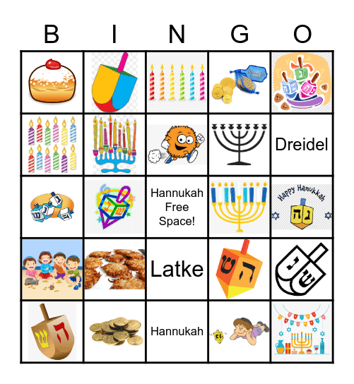 Channukah Bingo Card