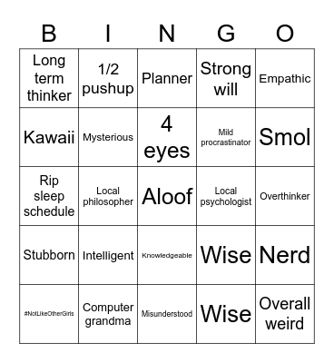 Alex bingo Card