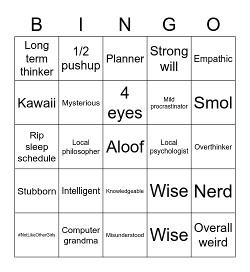 Alex bingo Card