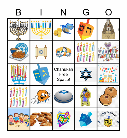 Channukah Bingo Card