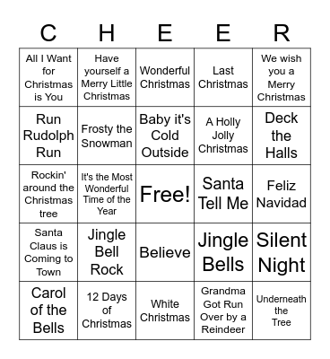 Holiday Bingo! Bingo Card