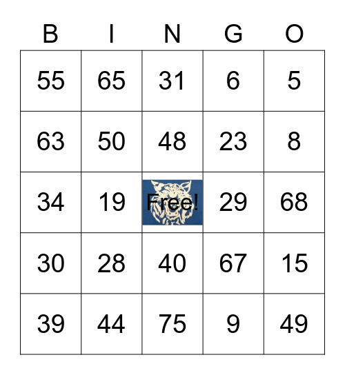 Parkview School - Family Bingo Night Bingo Card