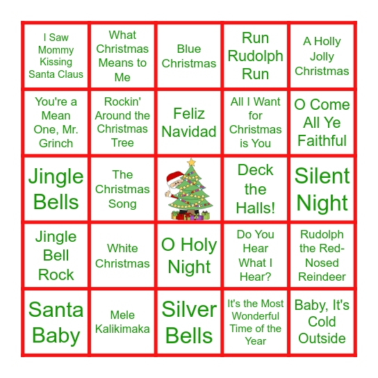 Christmas Bingo Card