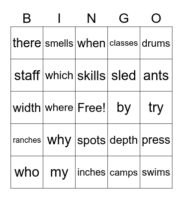 2.2 Bingo Card