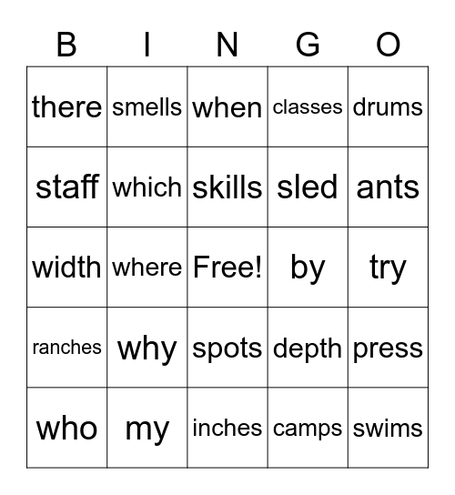 2.2 Bingo Card