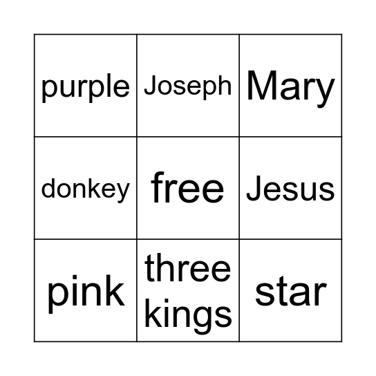 Advent Bingo Card