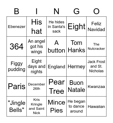 SVMS Homeroom Bingo Card