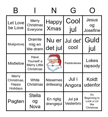 Jule-Bingo Card