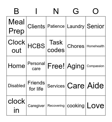 Friends For Life Bingo Card