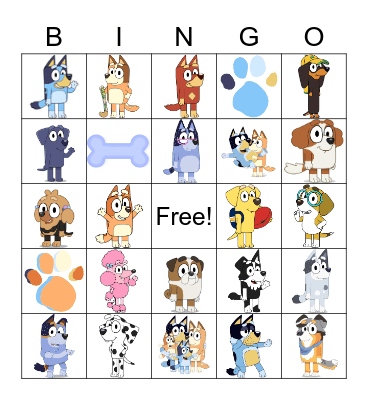 Bluey Bingo Card