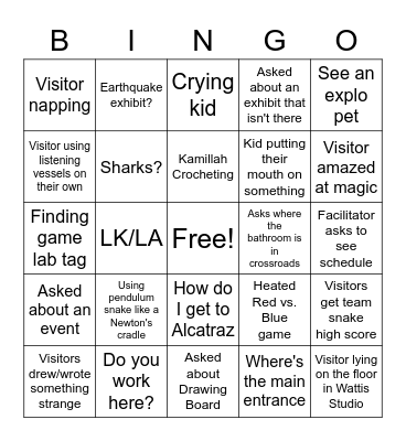 Floor Bingo Card