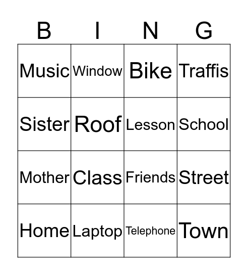 Overbos College Bingo Card