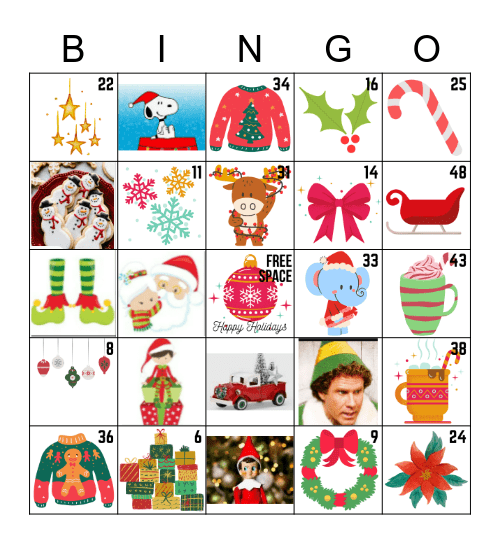 Holiday Bingo Card