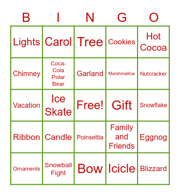 Hoiday BINGO Card