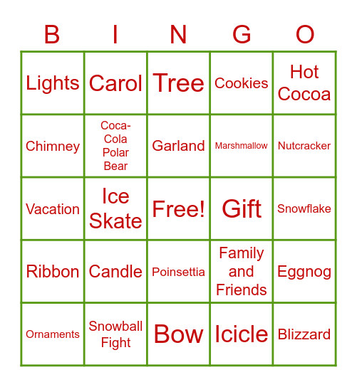 Hoiday BINGO Card