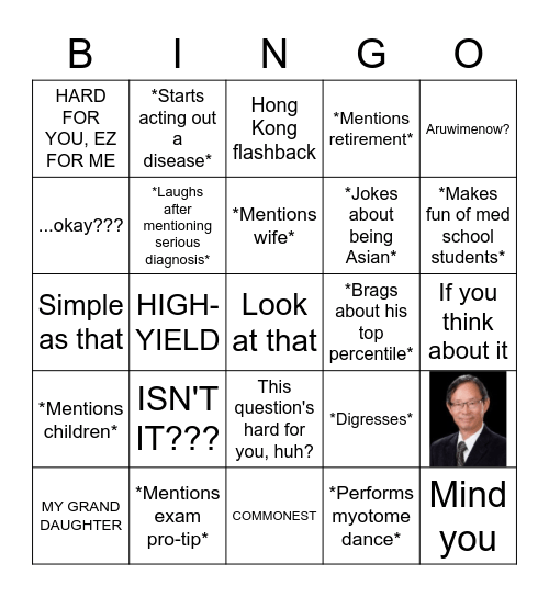 LUI BINGO - NEURO REVIEW 2023 Bingo Card