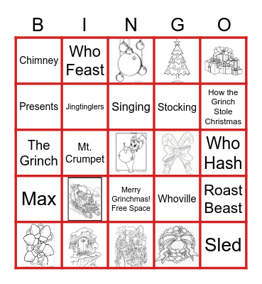 GRINCH Bingo Card