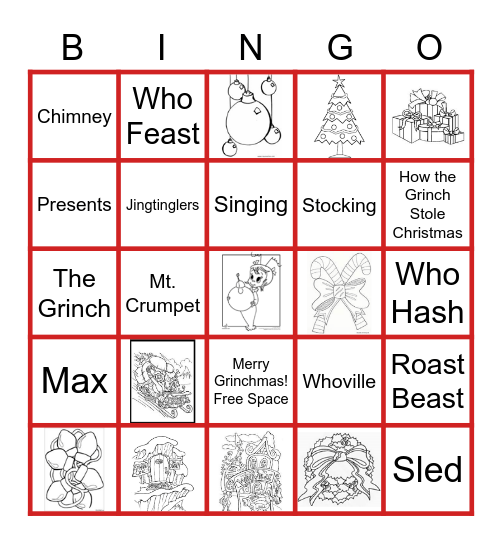 GRINCH Bingo Card