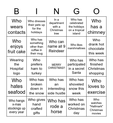 Let's Mingle...Find Someone Bingo Card