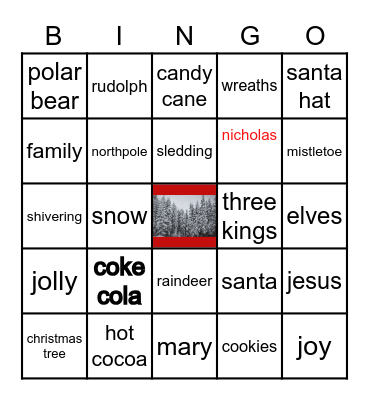 Winter bingo Card