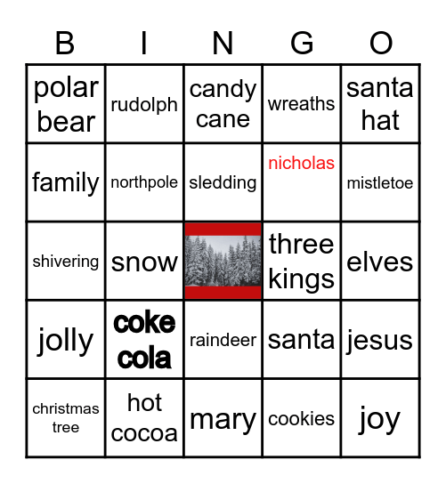 Winter bingo Card