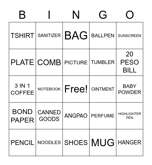 BingoLiday Bingo Card