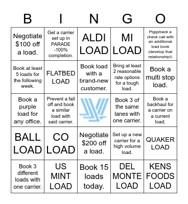 VENTURE CONNECT - INDY Bingo Card