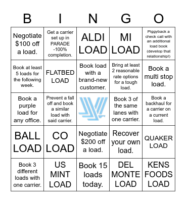 VENTURE CONNECT - INDY Bingo Card