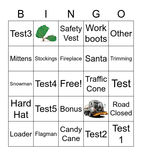 Test Bingo Card