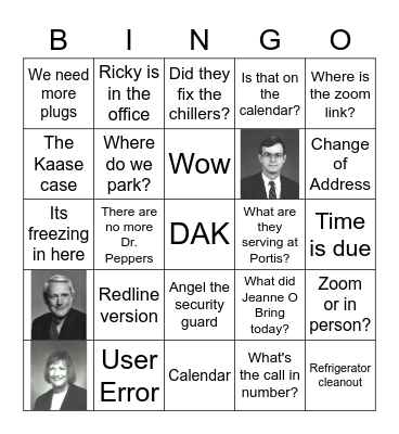 DKWG Bingo Card