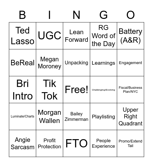 SMN Off-Site December 2022 Bingo Card
