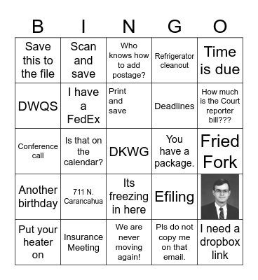 DKWG Bingo Card