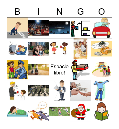 Capítulo 3B: El pretérito irregular Bingo Card