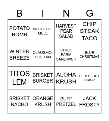LTO BINGO Card