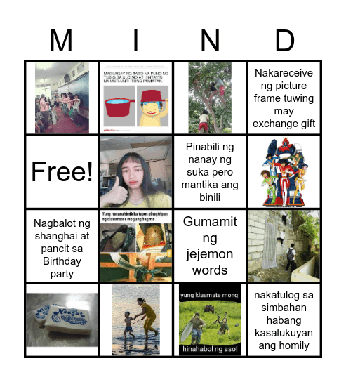 Mind Bingo Card