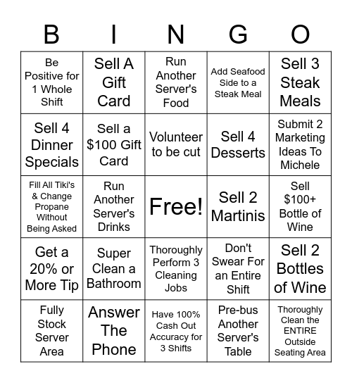 BORO Bingo Card