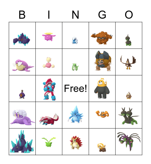 Community Day December 2022 Bingo Card