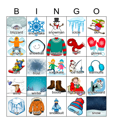 Winter Bingo Card