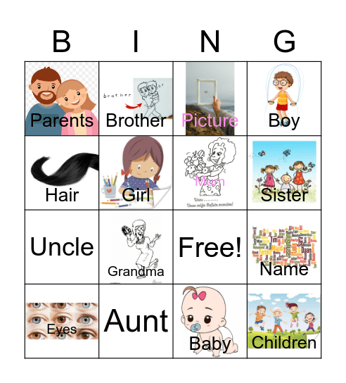 Family Bingo Card