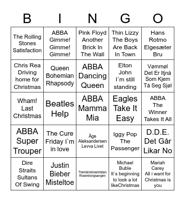 Julebingo 2022 Bingo Card