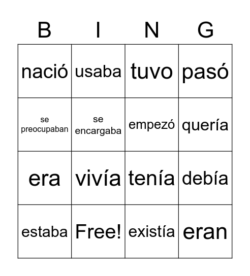 El perro de mi abuelo Bingo Card