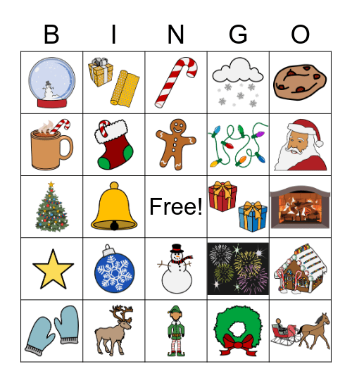Holiday Bingo Card