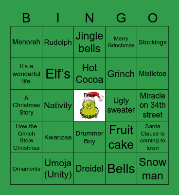 Holiday BINGO! Bingo Card