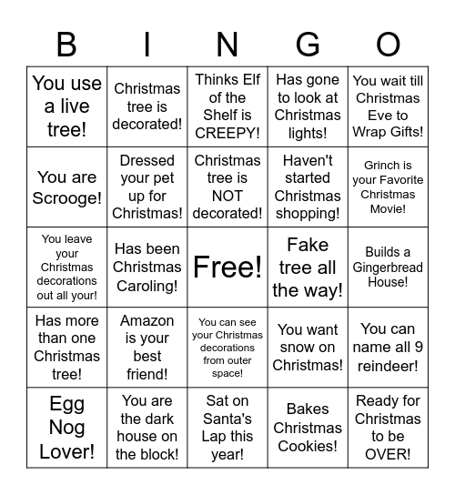 FOREST BINGO! Bingo Card