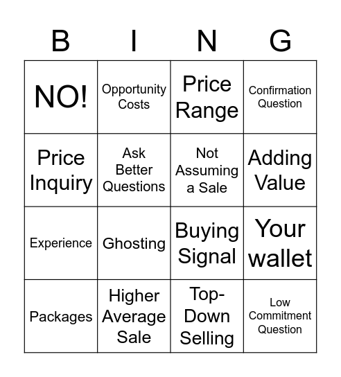 All About Alan Bingo Card