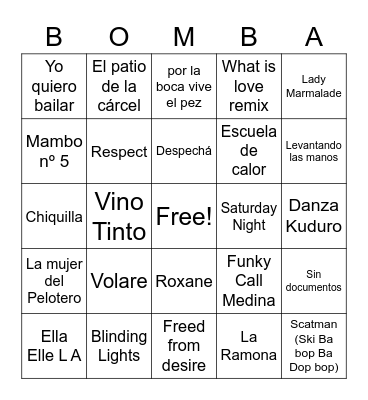 BINGO MUSICAL ANTAVIANA 22 Bingo Card