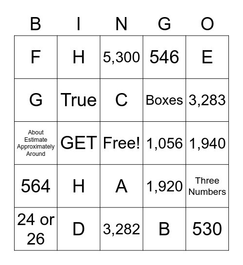 Multiplication DA#3 BINGO Card