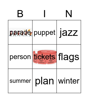DL 4th of July Bingo Card