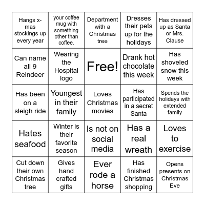 Lets Mingle...Find Someone... Bingo Card